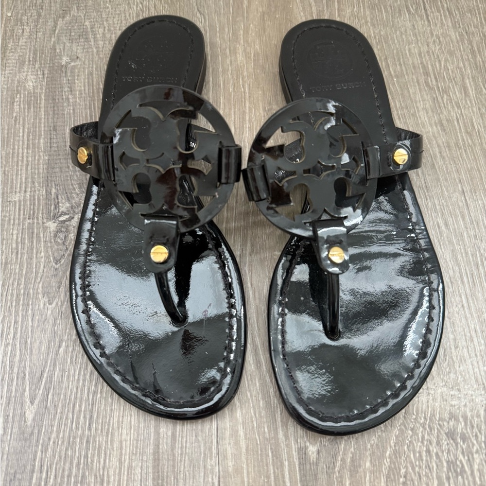 Black Tory Burch Miller Embellished Sandals